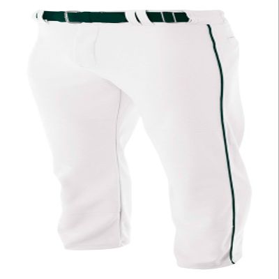 A4 Mens Pro-Style Open Bottom Baseball Pant, Large, White/Forest