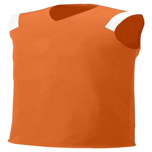 A4 Mens Moisture Management v-Neck Muscle Shirt, 3XL, Orange/White