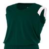 A4 Mens Moisture Management v-Neck Muscle Shirt, 2XL, Forest/White view 1