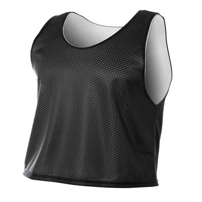 A4 Mens Lacrosse Reversible Practice Jersey, Small, Black/White