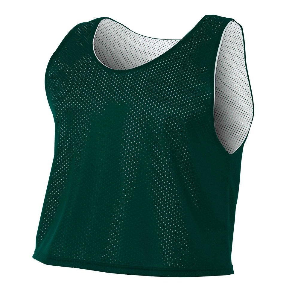 A4 Mens Lacrosse Reversible Practice Jersey, Large, Forest/White