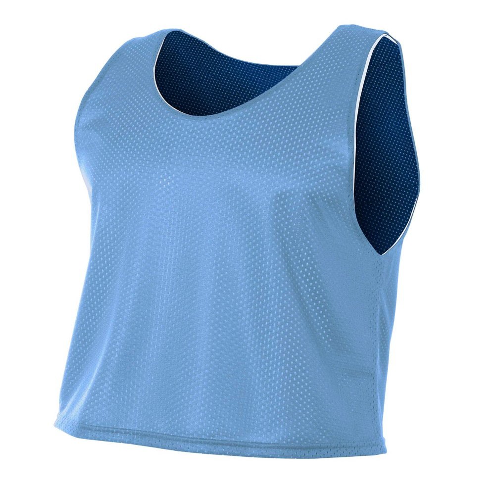 A4 Mens Lacrosse Reversible Practice Jersey, Small, Lt Blue/Navy
