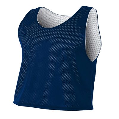 A4 Mens Lacrosse Reversible Practice Jersey, Large, Navy/White