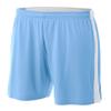 A4 Mens Reversible Moisture Management 10" Short, Medium, Lt Blue/White view 1