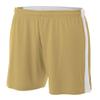A4 Mens Reversible Moisture Management 10" Short, Small, Vegas Gold/White view 1