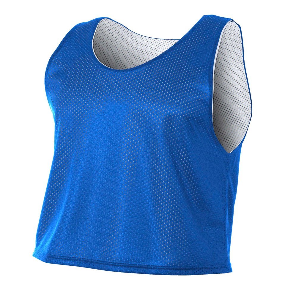 A4 Mens Lacrosse Reversible Practice Jersey, XL, Royal/White