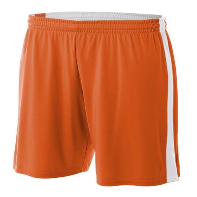 A4 Mens Reversible Moisture Management 10" Short, 3XL, Orange/White