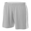 A4 Mens Reversible Moisture Management 10" Short, Small, Silver/White view 1