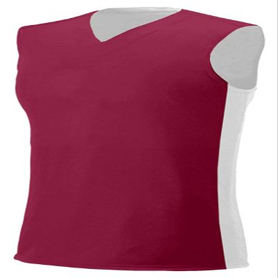 A4 Womens Reversible Moisture Management Muscle Shirt, 2XL, Cardinal/White