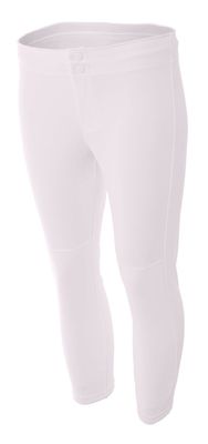 A4 Womens Softball Pant, XS, White