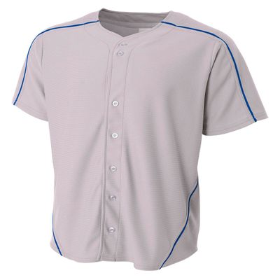A4 NB4214-GYR Warp-Knit Baseball Jersey, Medium