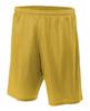 A4 Mens Lined Tricot Mesh Shorts, 2XL, Gold view 1