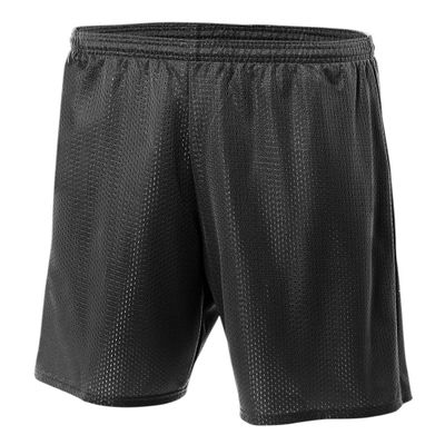 A4 Mens Lined Tricot Mesh Shorts, XL, Black