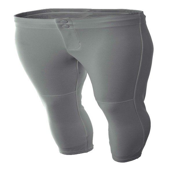 A4 Womens Softball Pant, XS, Grey