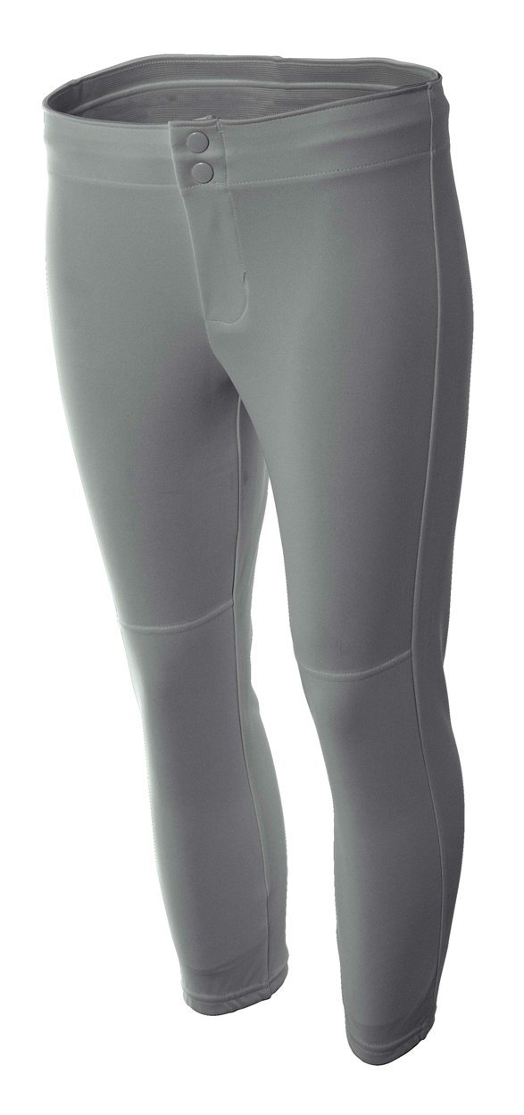A4 Womens Softball Pant, Medium, Grey