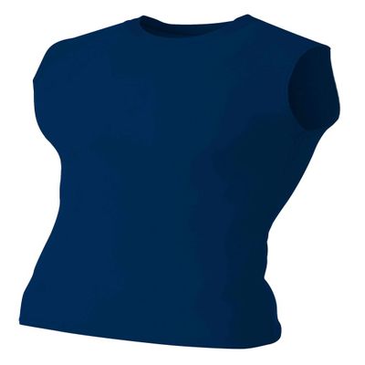 A4 Mens Compression Muscle Shirt Tee, 2XL, Navy