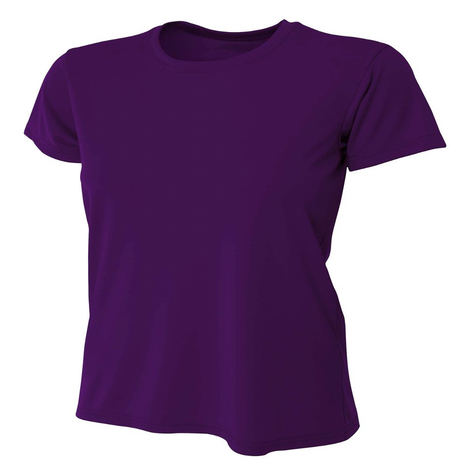 A4 Womens Cooling Performance Crew, Small, Purple