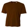 A4 Mens Cooling Performance Crew, Small, Brown view 1