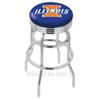 Holland Bar Stool 30" L7C3C - Chrome Double Ring Illinois Swivel Bar Stool with 2.5" Ribbed Accent Ring Company view 1
