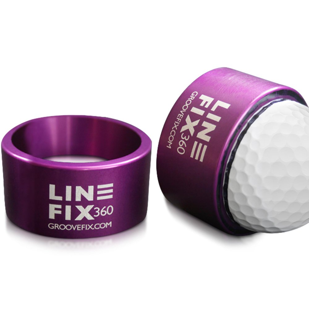 GrooveFix LineFix360 golf ball line marker (Red) (Purple)