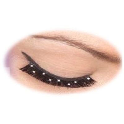Rubie's Costume Co. Eyelashes with Sequin Costume, Black, Standard/Small, Multicolor