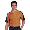 Monterey Club Men's Fairway Tour Colorblock Polo Shirt #1035 (Jaffa Orange/Black, Medium) view 1