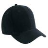 Brushed Cotton Twill Low Profile Pro Style Caps, Black view 1
