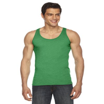 American Apparel Men 50/50 Tank Size XS Heather Kelly Green
