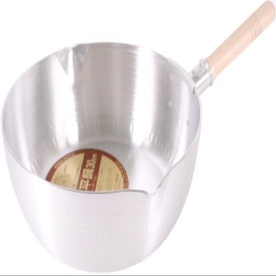Nakao Aluminum Seisakusho Nakao Snow Flat Pot with Scale 11.8 inches (30 cm) Double Mouth