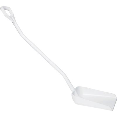 Vikan 56015 White Polypropylene Ergonomic Hygienic Shovel, 38.5" Blade