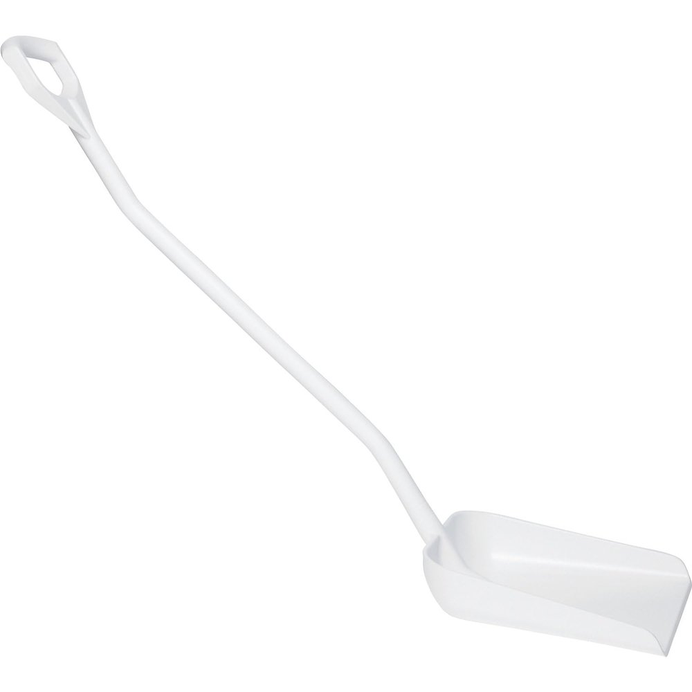 Vikan 56015 White Polypropylene Ergonomic Hygienic Shovel, 38.5" Blade