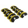 Andux Number Print Golf Iron Club Head Covers with Transparent Window 10pcs/Set Black/Yellow view 1