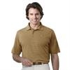 Monterey Club Men's Tournament Stripe Texture Polo Shirt #1078 (Ginger/Ivory, Large) view 1
