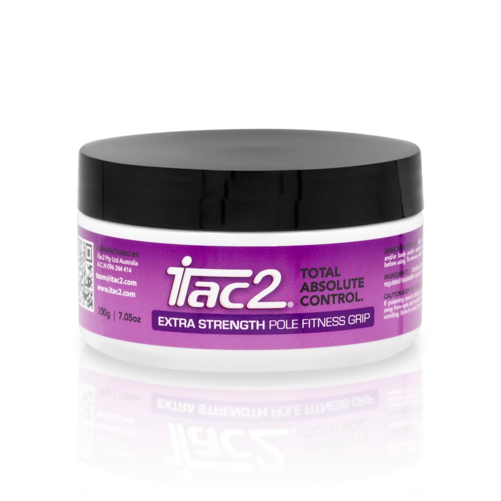 iTac2 Extra Strength Pole Grip (200g / 7.05oz) Long-Lasting Beeswax Grip Aid for Pole Dancing, Aerial Silks, Fitness & Sports Natural, Waterproof, Anti-Slip Formula for Dry Hands