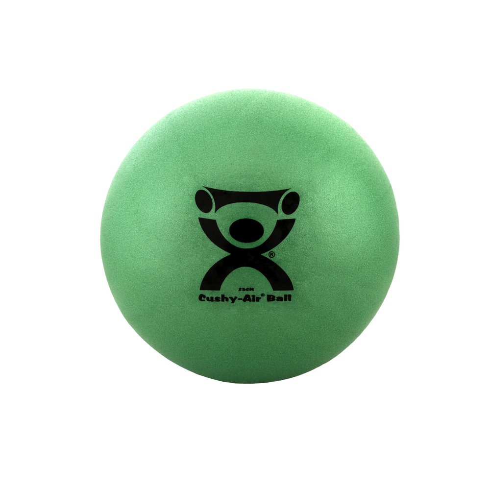 CanDo Cushy-Air Hand Ball For Rehabilitation, Exercises, Hand Therapy, Occupational Therapy, Hand Strengthening, Improve Motor Skills, Stress Relief, Green, 10" (25cm)