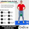 CanDo Cushy-Air Hand Ball For Rehabilitation, Exercises, Hand Therapy, Occupational Therapy, Hand Strengthening, Improve Motor Skills, Stress Relief, Green, 10" (25cm) view 3