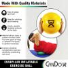 CanDo Cushy-Air Hand Ball For Rehabilitation, Exercises, Hand Therapy, Occupational Therapy, Hand Strengthening, Improve Motor Skills, Stress Relief, Green, 10" (25cm) view 4