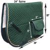 Derby Originals Dressage Saddle Pad with Pockets and Half Fleece Padding, White view 2
