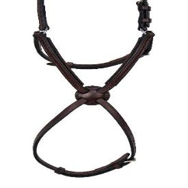 Nunn Finer Padded Figure 8 Noseband with Interchangeable Button Pieces (Cob, Havana/Zinc)
