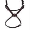 Nunn Finer Padded Figure 8 Noseband with Interchangeable Button Pieces (Oversize, Havana/Zinc) view 1