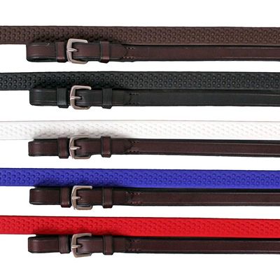 Nunn Finer Soft Grip Reins (5/8" x 58", Red/Zinc)