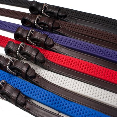 Nunn Finer Soft Grip Reins (5/8" x 58", Royal Blue/Zinc)