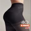 Conte High Waist Control Top Shaping Semi Opaque Pantyhose Tights X-Press 40 Den, 2 - Small, Black (Nero) view 4