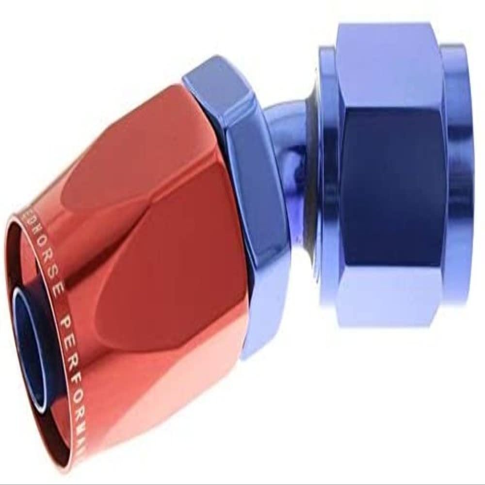 Redhorse Performance 6030-16-1 Aluminum Hose End (Red/Blue), 1 Pack
