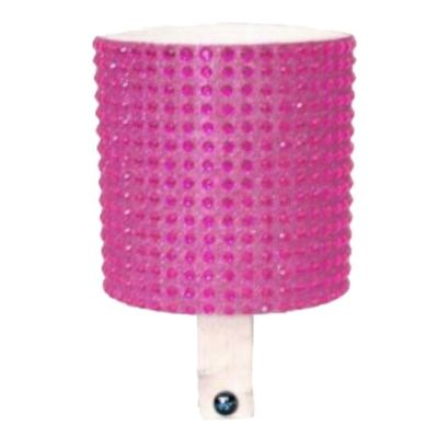 Sparkly Bike Cup Holder, Rhinestone Drink Holder for Cruiser Bikes, E-Bikes & Girls Bikes, Handlebar Water Bottle Holder, Easy Install, Super Snazzy, Super Fun, Super Wow (Fuchsia Pink)