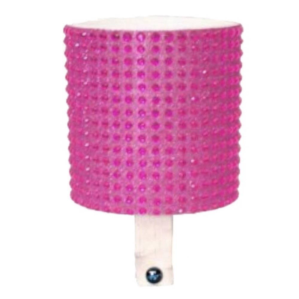 Sparkly Bike Cup Holder, Rhinestone Drink Holder for Cruiser Bikes, E-Bikes & Girls Bikes, Handlebar Water Bottle Holder, Easy Install, Super Snazzy, Super Fun, Super Wow (Fuchsia Pink)
