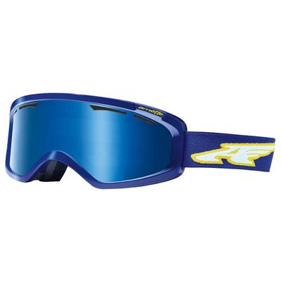 Arnette Windshield Snow Goggle, Team Blue/Yellow with Ice Chrome Lens