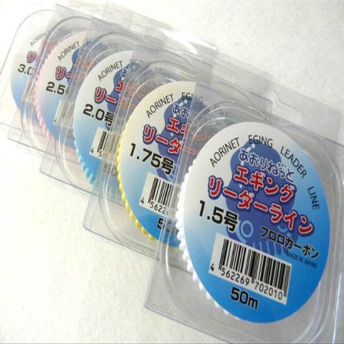 aorinet Shock Reader, Egging Leader Line, Fluorocarbon, Value 166.3 ft (50 m), No. 1.5, Clear