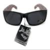 Locs Mens Hardcore Gangster Sunglasses Bandana Print BLACK/RED view 3