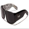 Locs Mens Hardcore Gangster Sunglasses Bandana Print BLACK/WHITE view 1
